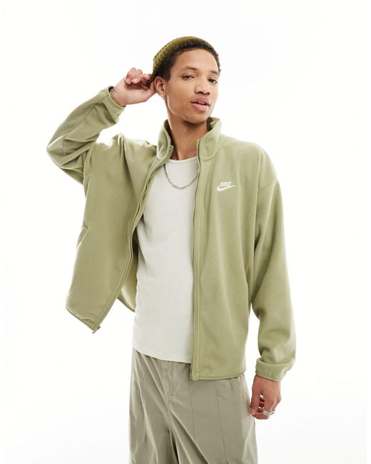 Club - veste zippée en polaire - olive Nike pour homme en coloris Green