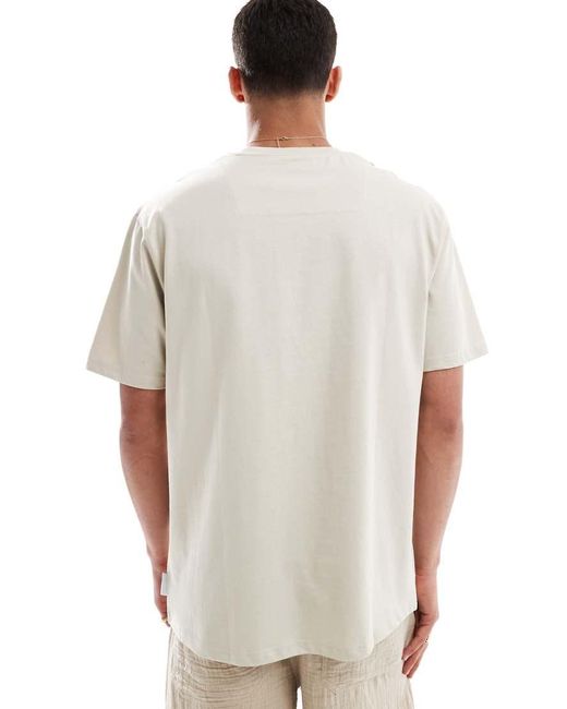 T-Shirt A Maniche Corte 200 Gsm Chiaro di Threadbare in White da Uomo
