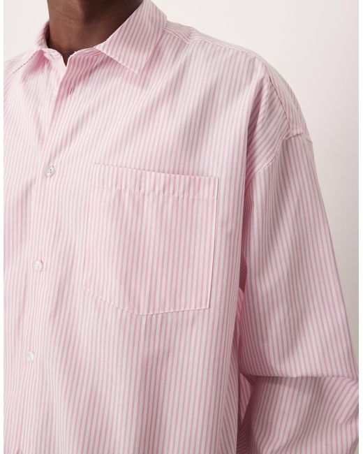 ASOS – voluminöses oversize-hemd in Pink für Herren
