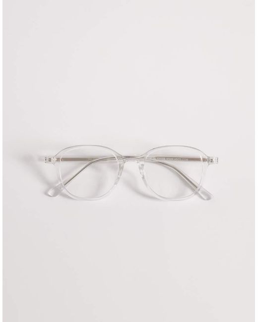 ASOS Natural Premium Round Glasses for men