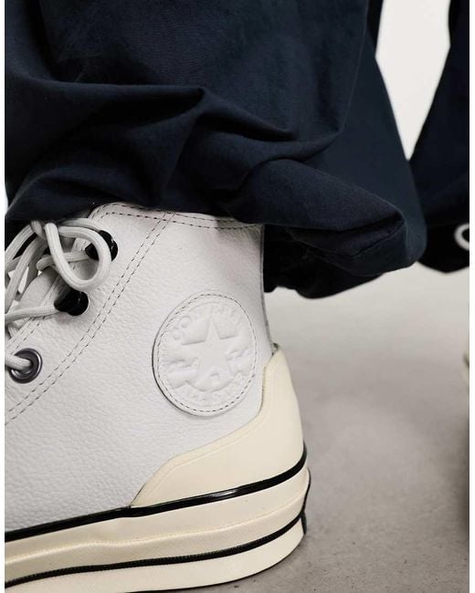 Zapatillas converse hombre cuero blancas hotsell