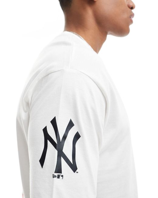 KTZ White New York Yankees Baseball Graphic T-shirt for men