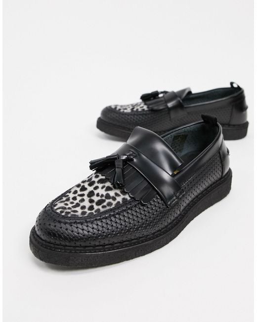 Fred Perry Black X George Cox Tassel Loafer