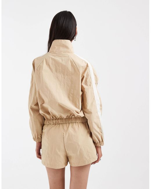 ASOS Natural Funnel Neck Windbreaker Jacket