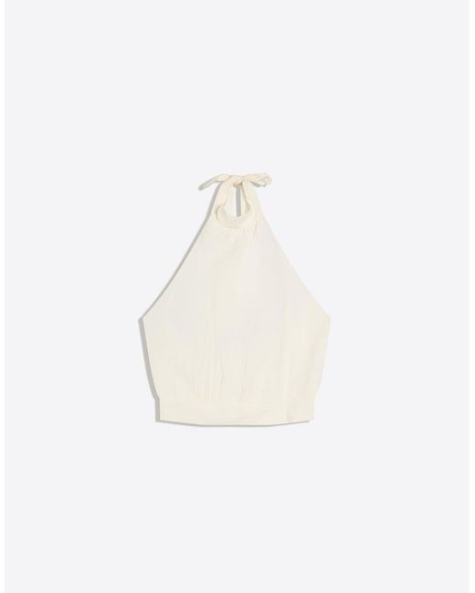 Bershka White Halter Top