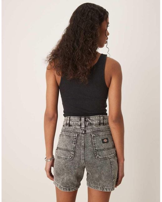 Dickies Gray Carpenter Regular Fit Denim Shorts