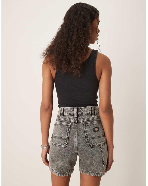 Pantalones Cortos Vaqueros Lavado De Corte Estándar Y Estilo Carpintero De Dickies de color Gray