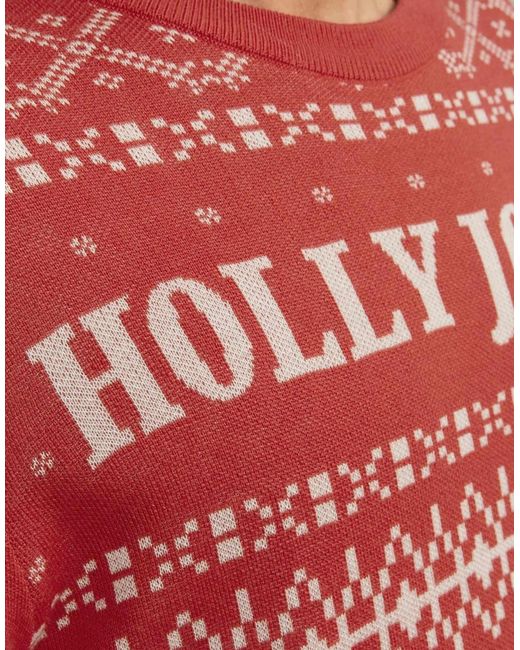 Jack & Jones Strickpullover in Red für Herren