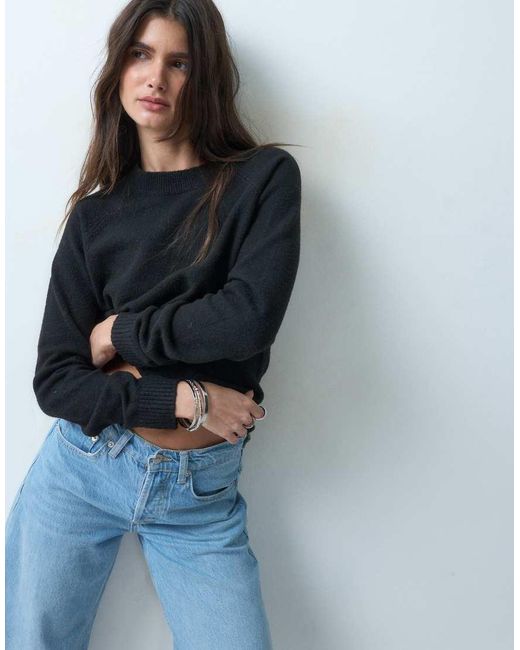ASOS Basic Trui Met Ronde Hals in het Black