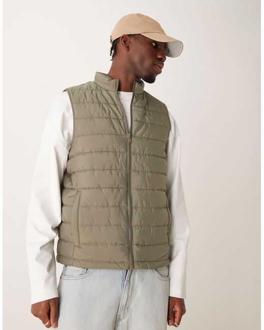 Gilet léger - kaki foncé New Look pour homme en coloris Gray