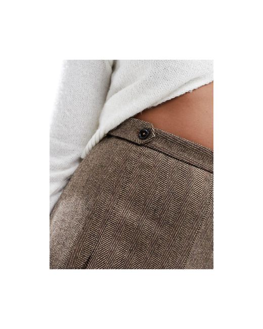 Mini-jupe plissée en laine mélangée - marron & Other Stories en coloris Brown