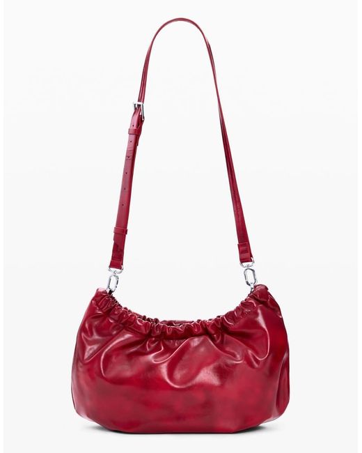Desigual Red Medium Oval Logo Bag
