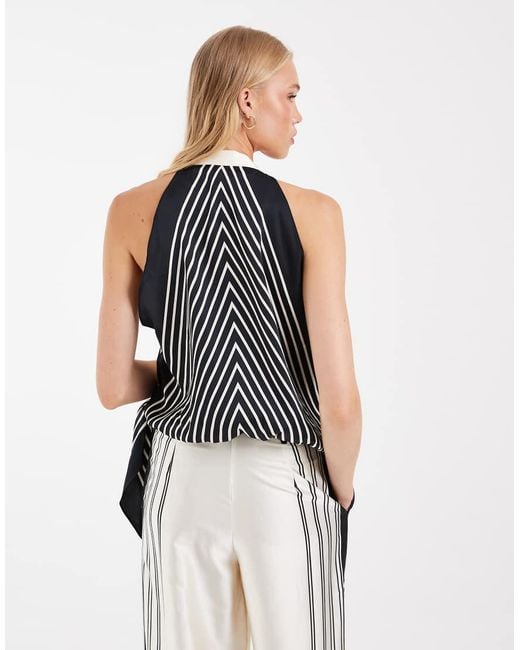 Vero Moda White Sleeveless V-neck Top With Tie Detail