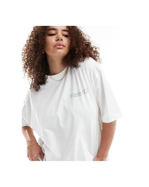 ASOS White Asos design curve – t-shirt im boyfriend-schnitt