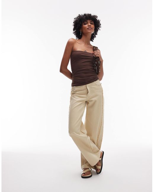 TOPSHOP Brown – trägerloses longline-top