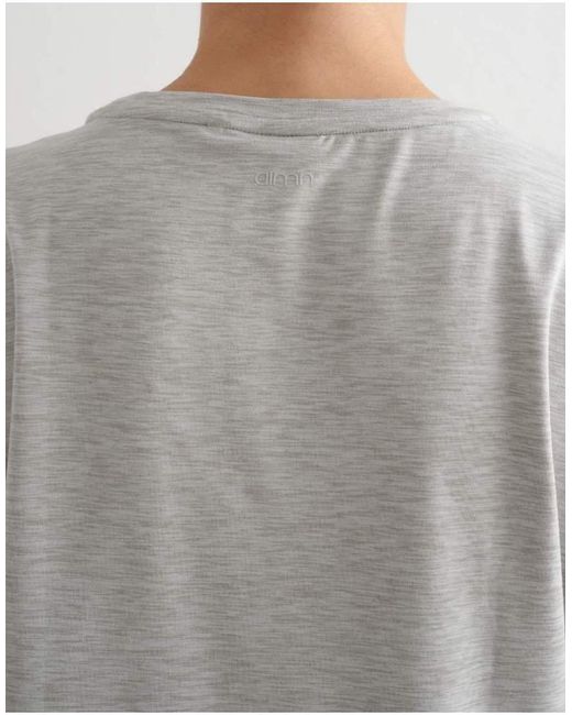 Aim'n Blue Melange Soft Basic Roll Sleeve Top
