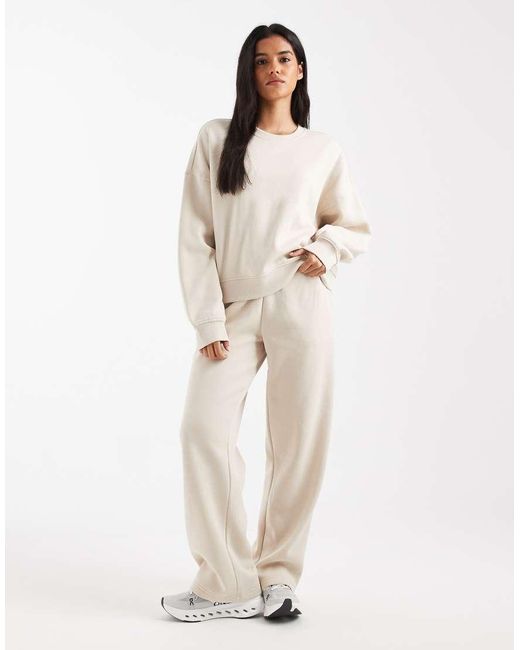 ONLY Natural Straight Leg Jersey joggers Co-ord
