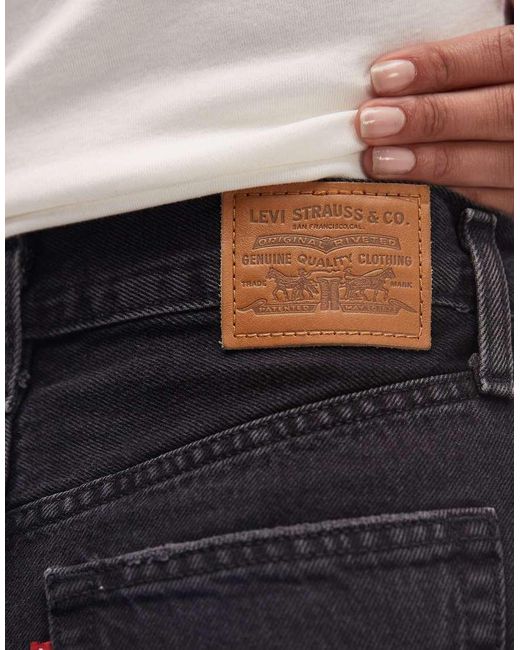 Levi's Black Ribcage Denim Shorts