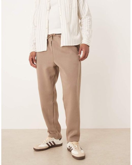 ASOS Natural Co-ord Relaxed Tapered Fit joggers for men