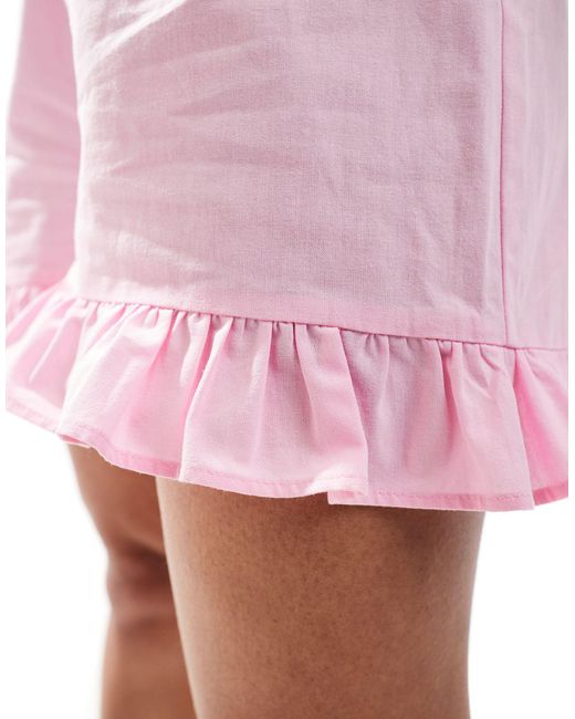 ASOS Pink – baumwoll-shorts