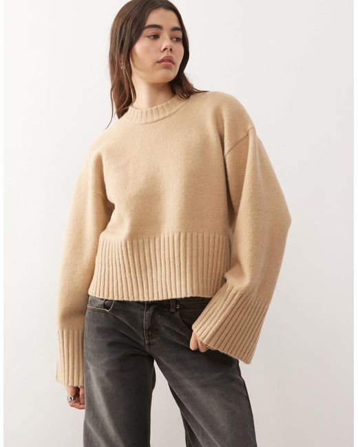Pull ras Monki en coloris Natural