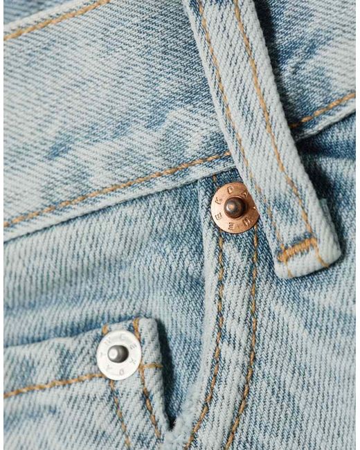 Weekday White Galaxy Loose Fit baggy Denim Shorts for men