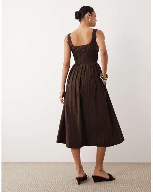 Cotton On Natural Corset Style Drop Waist Maxi Dress