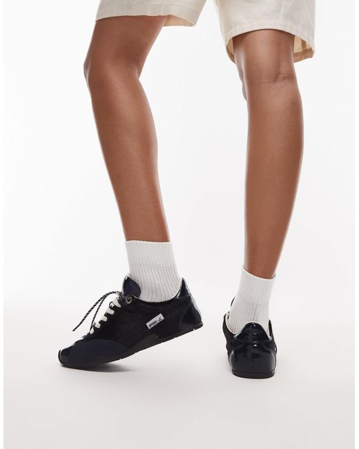 Bronx Black Gum Sole Trainers