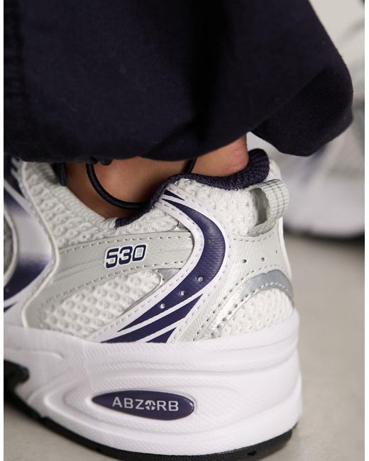 530 - sneakers bianche e blu navy da Uomo di New Balance in Bianco | Lyst