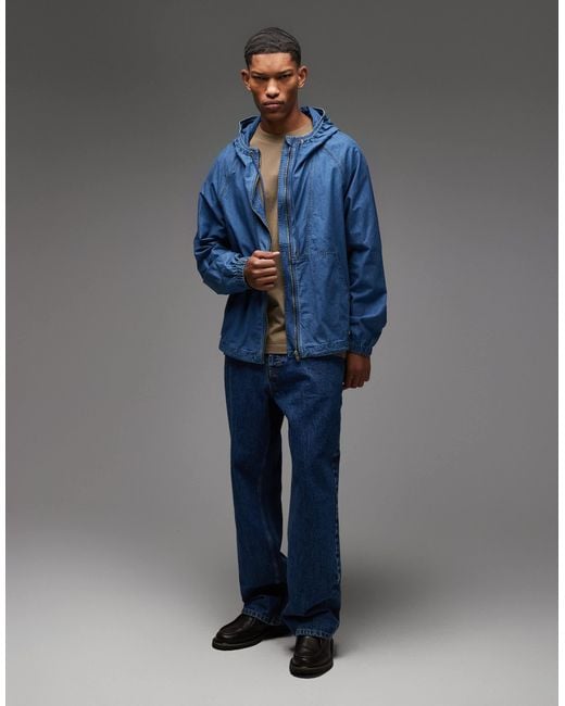 Tommy Hilfiger Blue Ripstop Zip Through Jacket for men