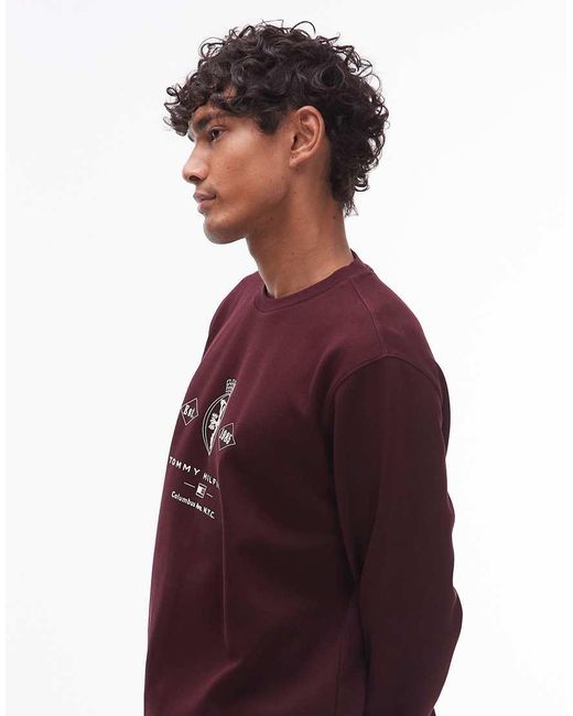 Tommy Hilfiger Red Crest Graphic Sweatshirt for men