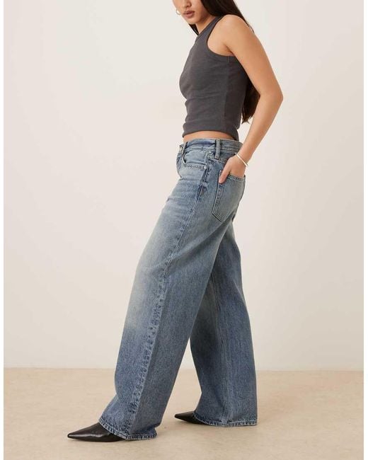 Calvin Klein Blue Low Rise baggy Jeans