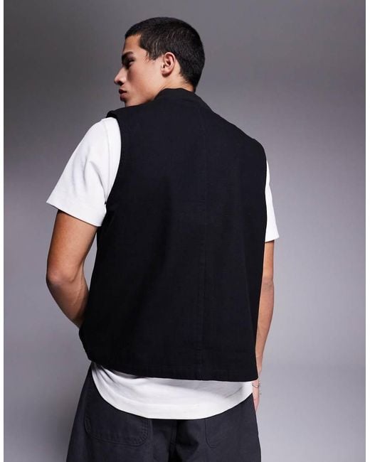 ASOS Blue Washed Gilet for men