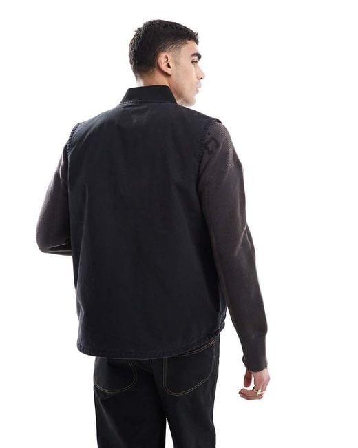 Timberland Blue Washed Canvas Vest for men