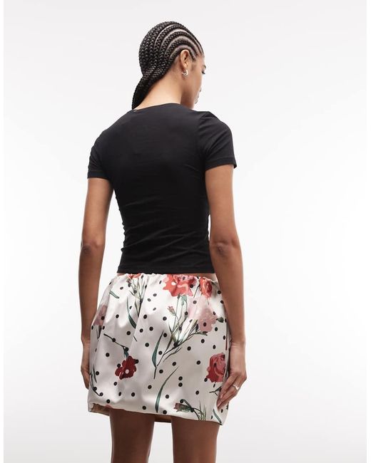 ASOS White Satin Structured Mini Skirt