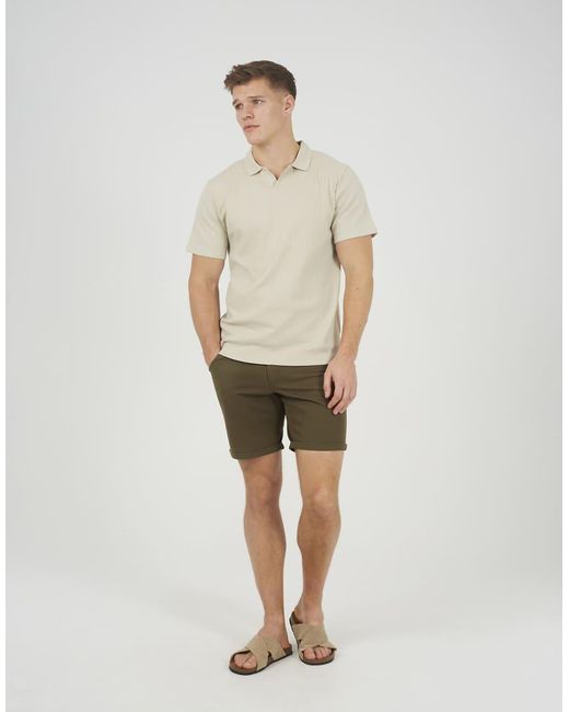 Brave Soul Natural Trophy Neck Polo Shirt for men
