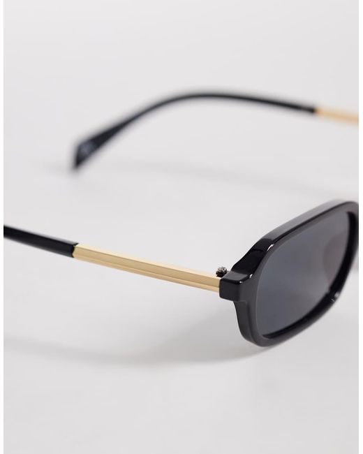 ASOS White Slim Square Sunglasses