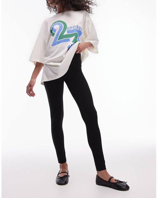 TOPSHOP White Basic Ankle Length Legging