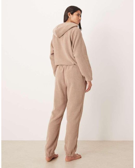 ASOS Natural Lounge Microfleece Sweatpants