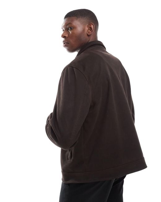ASOS Black Suedette Harrington Jacket for men