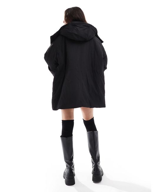 Stradivarius Black Str Multi Pocket Puffer Jacket