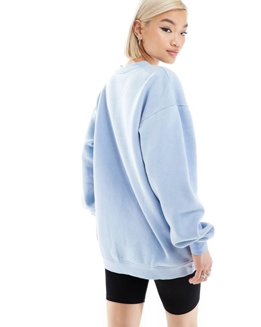 Daisy Street Blue Relaxed Sweatshirt