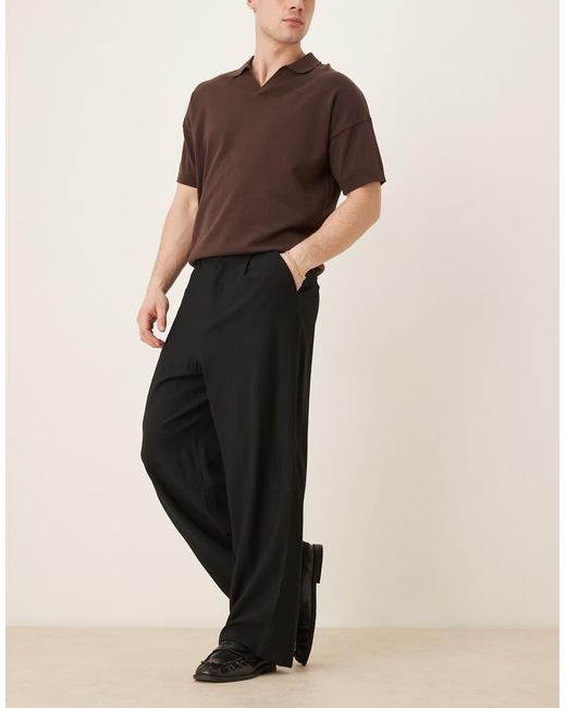 Pantalones De Vestir Negros De Corte Herradura De ASOS de hombre de color Natural