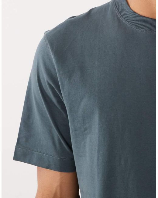 River Island Blue Regular Fit Essential T-shirt for men