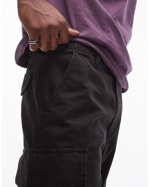 Levi's – carrier – cargo-shorts aus canvas in Pink für Herren