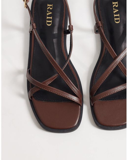 Raid White Aluna Flat Sandals