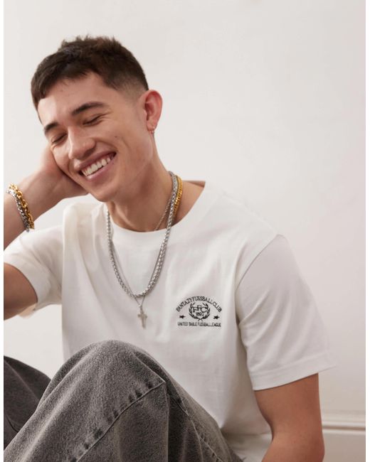 Weekday – oversize-t-shirt in White für Herren