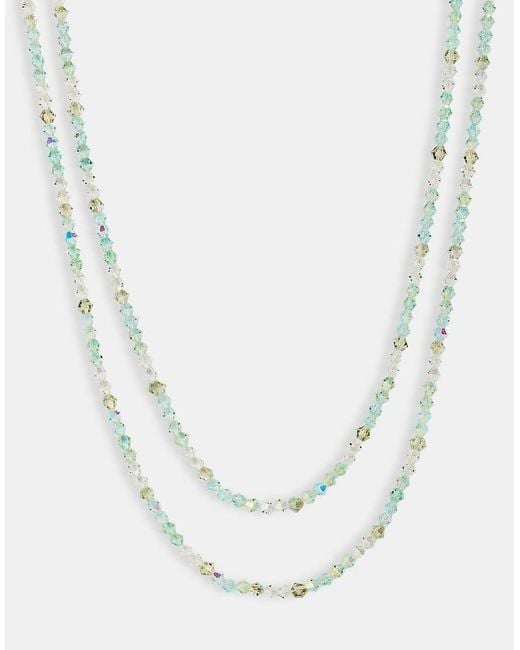 CERNUCCI Brown Double Layer Glass Bead Necklace