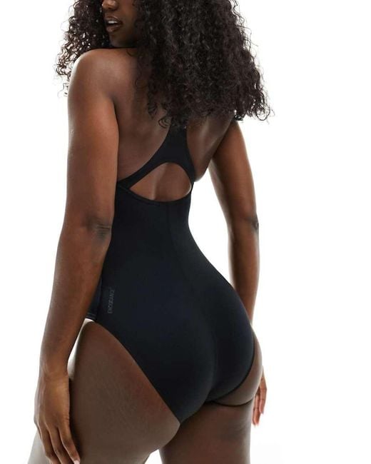 Speedo Black Endurance+ Essential Kickback Swimsuit