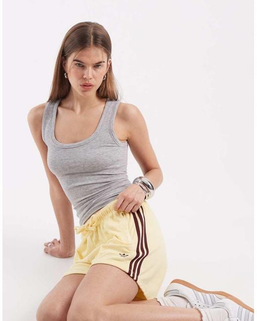 Adidas Originals White Terry Towel Shorts